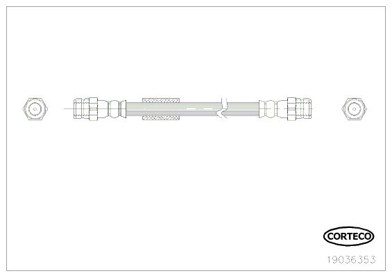 CORTECO Тормозной шланг 19036353