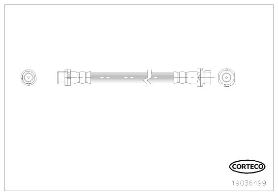 CORTECO Тормозной шланг 19036499
