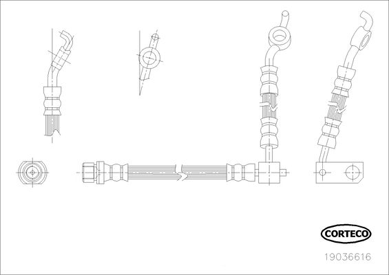 CORTECO Тормозной шланг 19036616