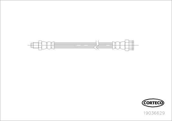 CORTECO Тормозной шланг 19036629