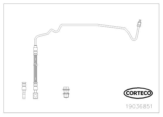 CORTECO Тормозной шланг 19036851