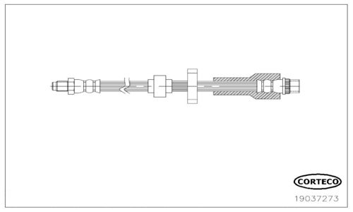 CORTECO Тормозной шланг 19037273