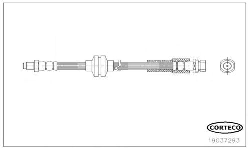CORTECO Тормозной шланг 19037293