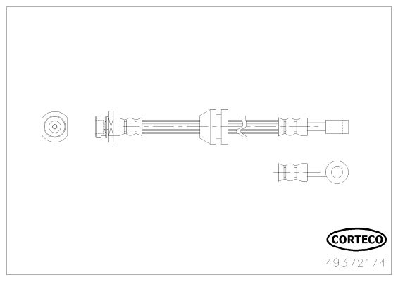 CORTECO stabdžių žarnelė 49372174
