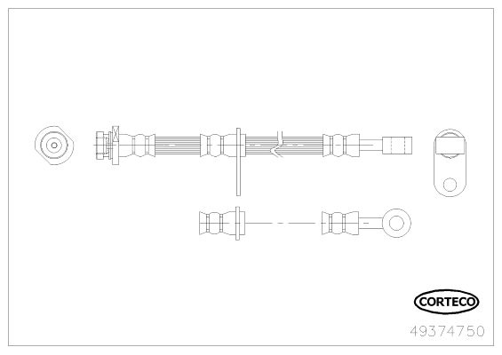 CORTECO stabdžių žarnelė 49374750