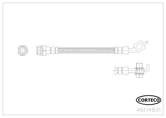 CORTECO stabdžių žarnelė 49374831