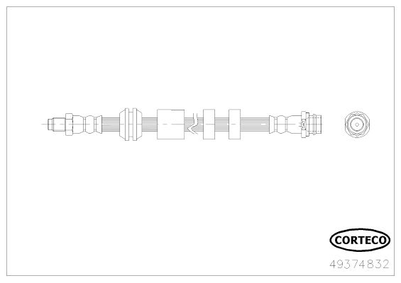 CORTECO stabdžių žarnelė 49374832