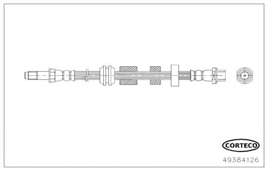 CORTECO stabdžių žarnelė 49384126