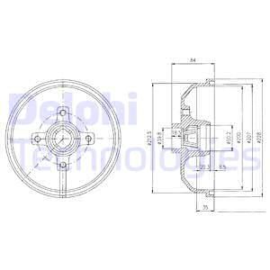 DELPHI Тормозной барабан BF111