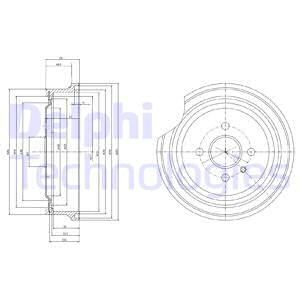 DELPHI Тормозной барабан BF367