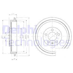 DELPHI Тормозной барабан BF406