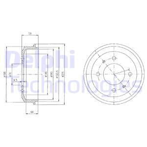 DELPHI Тормозной барабан BF435