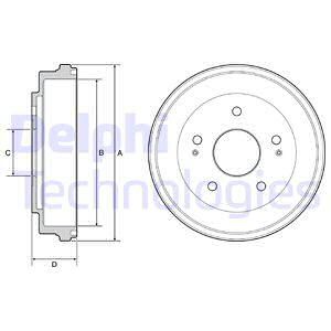 DELPHI Тормозной барабан BF504