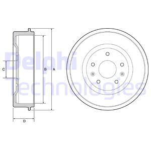 DELPHI Тормозной барабан BF513
