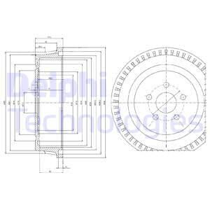 DELPHI Тормозной барабан BF515