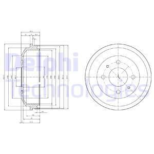 DELPHI Тормозной барабан BF519