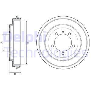 DELPHI Тормозной барабан BF540
