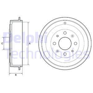 DELPHI Тормозной барабан BF541