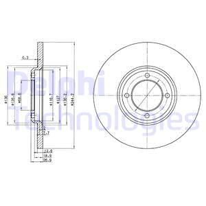 DELPHI Тормозной диск BG2061