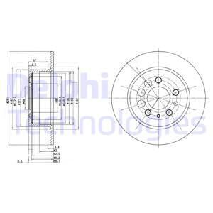 DELPHI Тормозной диск BG2103