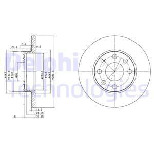 DELPHI Тормозной диск BG2148