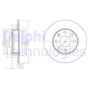 DELPHI Тормозной диск BG2149