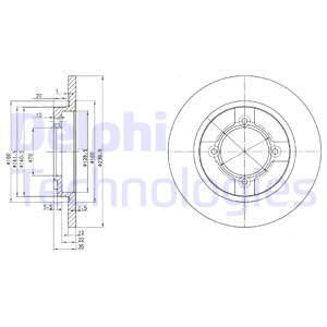 DELPHI Тормозной диск BG2153