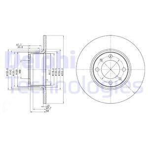 DELPHI Тормозной диск BG2176