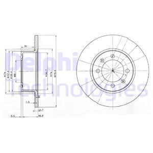 DELPHI Тормозной диск BG2218