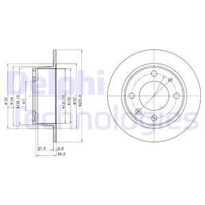 DELPHI Тормозной диск BG2220