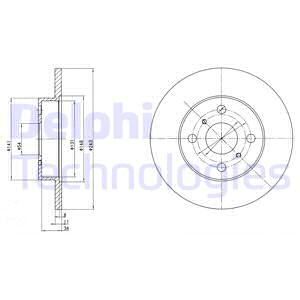 DELPHI Тормозной диск BG2256