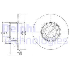 DELPHI Тормозной диск BG2265