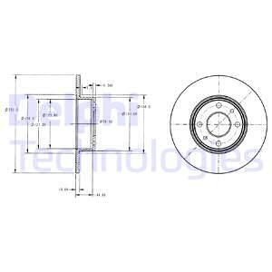 DELPHI Тормозной диск BG2322