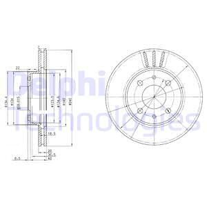 DELPHI Тормозной диск BG2330