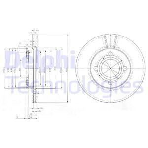 DELPHI Тормозной диск BG2333