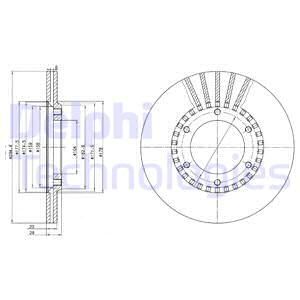 DELPHI Тормозной диск BG2365