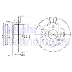 DELPHI Тормозной диск BG2367