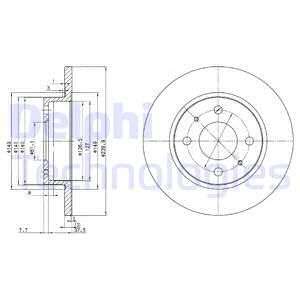 DELPHI Тормозной диск BG2379