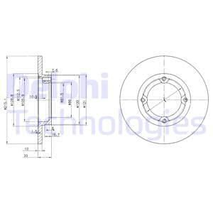 DELPHI Тормозной диск BG2400