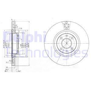 DELPHI Тормозной диск BG2407