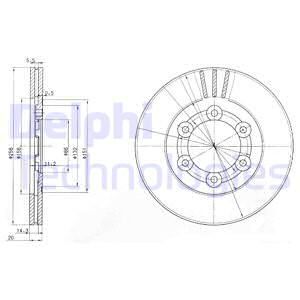 DELPHI Тормозной диск BG2416