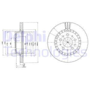 DELPHI Тормозной диск BG2426