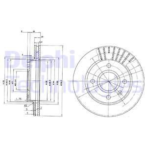 DELPHI Тормозной диск BG2440