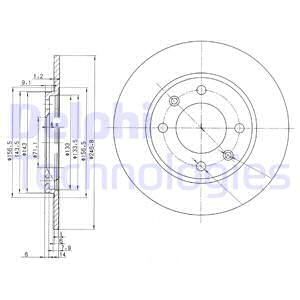 DELPHI Тормозной диск BG2445