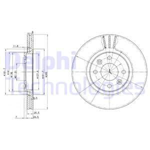 DELPHI Тормозной диск BG2448