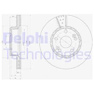 DELPHI stabdžių diskas BG2449