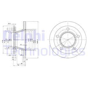 DELPHI Тормозной диск BG2494