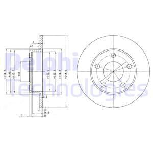 DELPHI Тормозной диск BG2520