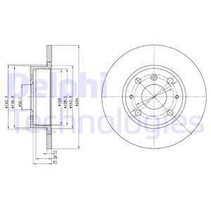 DELPHI Тормозной диск BG2535