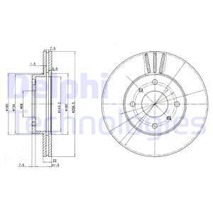 DELPHI Тормозной диск BG2567